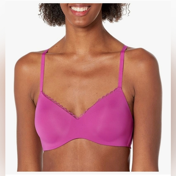 Maidenform Women's Semi Embellished Life Wire-Free Bra Size Large Razzleberry - Picture 1 of 16